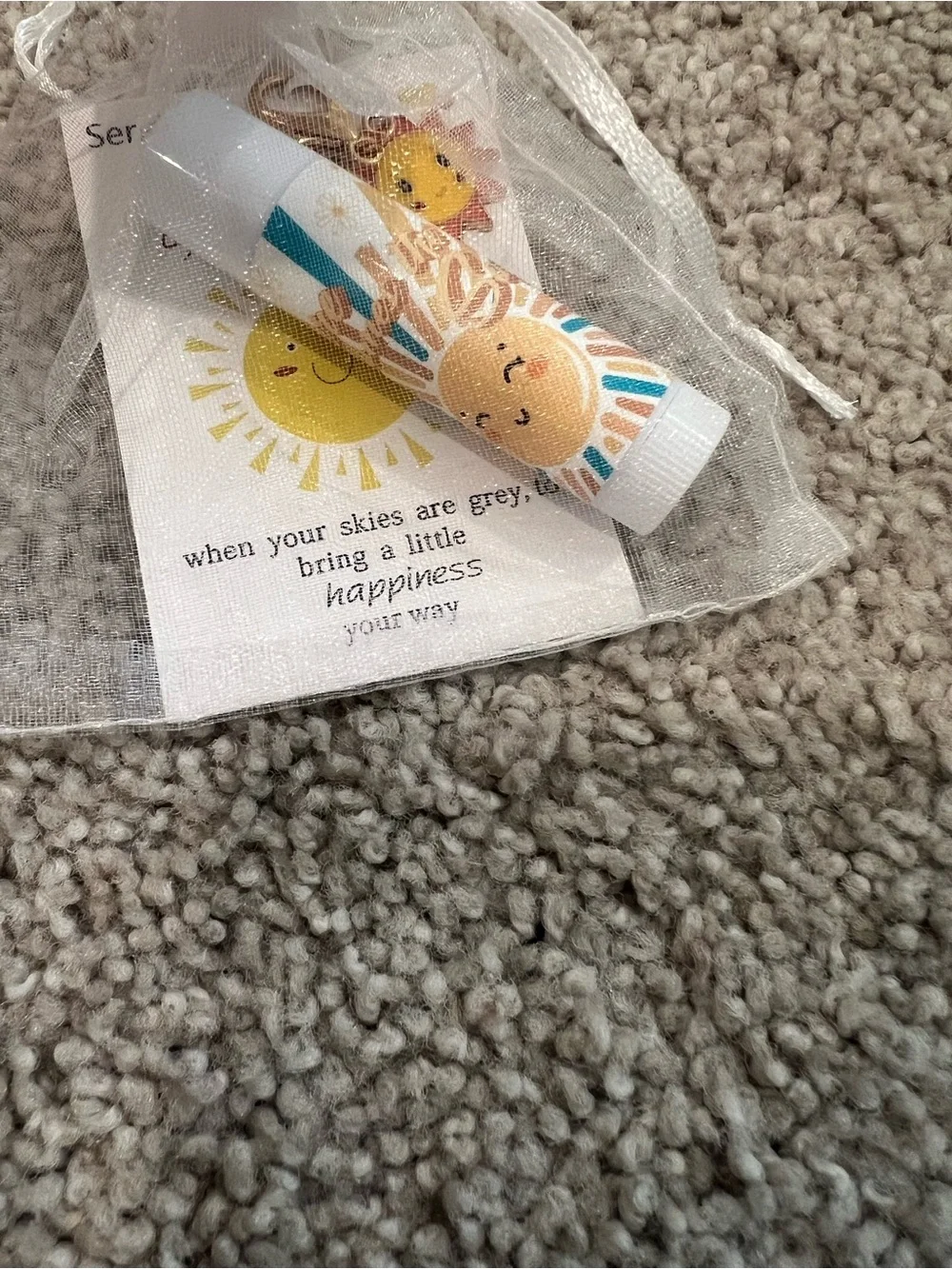Baby Shower Thank You Favor Lip Balm - Yellow Sun Design